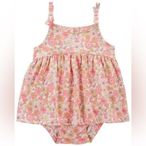 NWT sz 6M Carter's Baby Girl floral bodysuit dress- size 6M